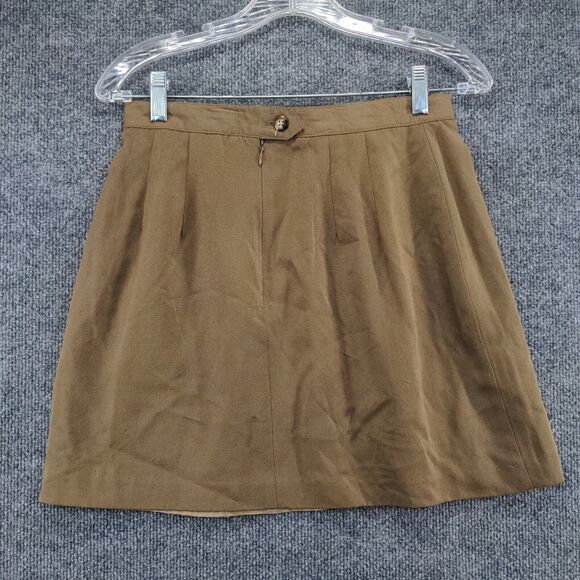 Vintage Tweeds Brand Womens Skirt Brown Size 10 Wool Blend 17" Length - Picture 3 of 12